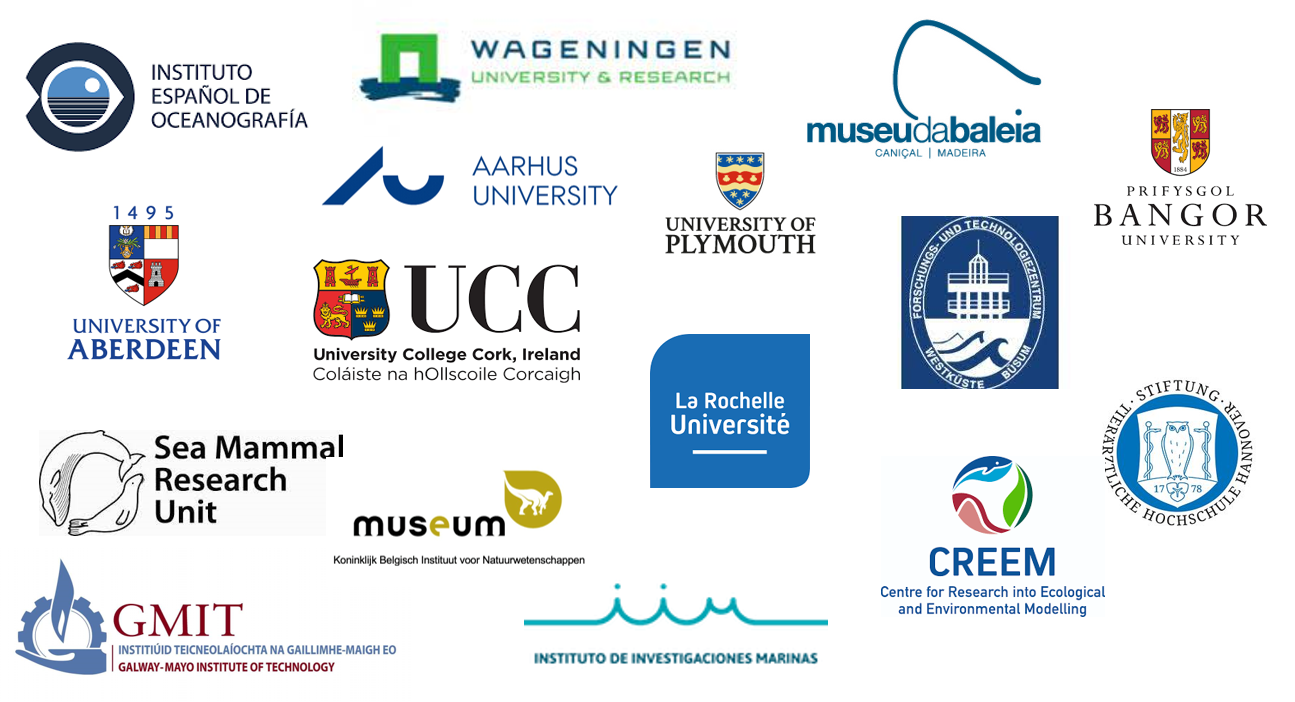 JCDP Contributors – Academic and technical institutions: Stiftung Tierärztliche Hochschule Hannover, Instituto Español de Oceanografia, Centre for Research into Ecology and Environmental Modelling, Plymouth University, University College Cork, Instituto de Investigacións Mariñas, La Rochelle Université, FTZ University of Kiel, University of Aberdeen, Sea Mammal Research Unit, Galway-Mayo Institute of technology, Wageningen , Aarhus University, Koninklijk Belgisch Instituut