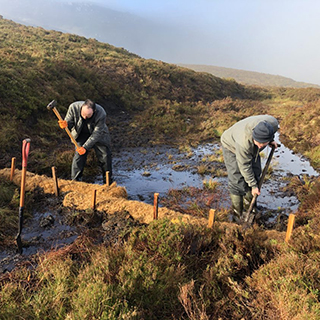 Photo of peatland restoration work in Northern Ireland (© CANN project/CANN project/Newry, Mournes and Down District Council)