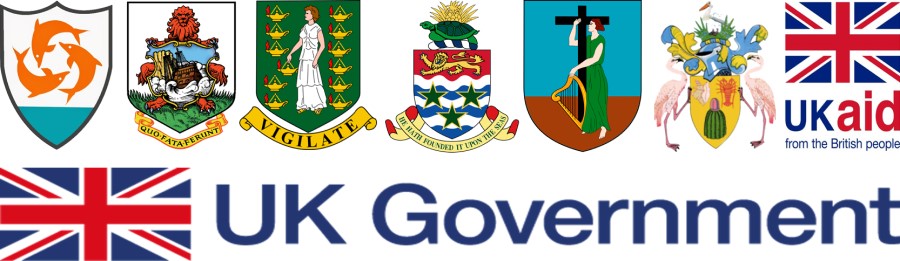 Logos of the Governments of Anguilla, Bermuda, British Virgin Islands, Cayman Islands, Montserrat, Turks and Caicos Islands, UK Official Development Assistance (ODA), and Conflict Stability and Security Fund (CSSF).