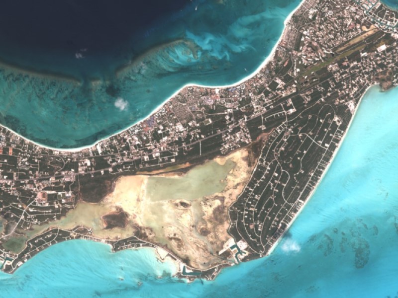 Satellite Image of the Turks and Caicos Islands (Photo by CNES Pleiades Satellite)