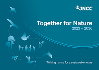Image of the front cover of JNCC's Strategy to 2030 (Together for Nature)