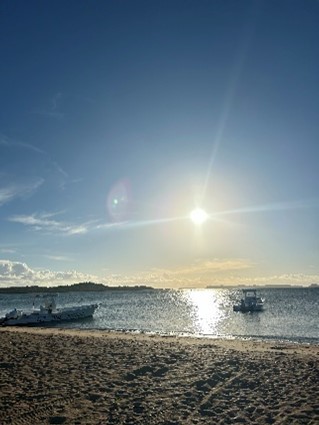 Image of beach with boats in Madagascar