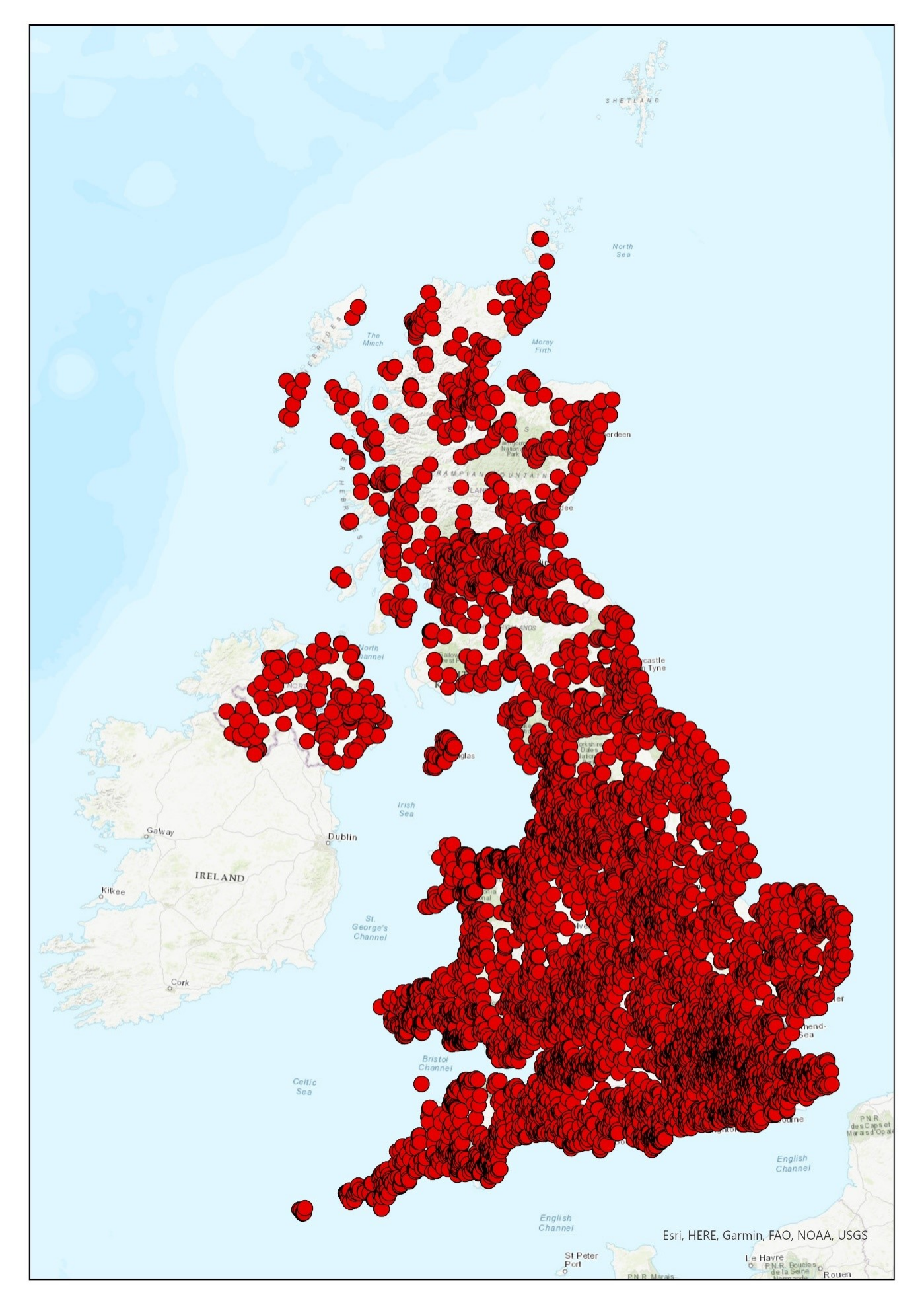 Figure 3: Location of National Bat Monitoring Programme monitoring sites