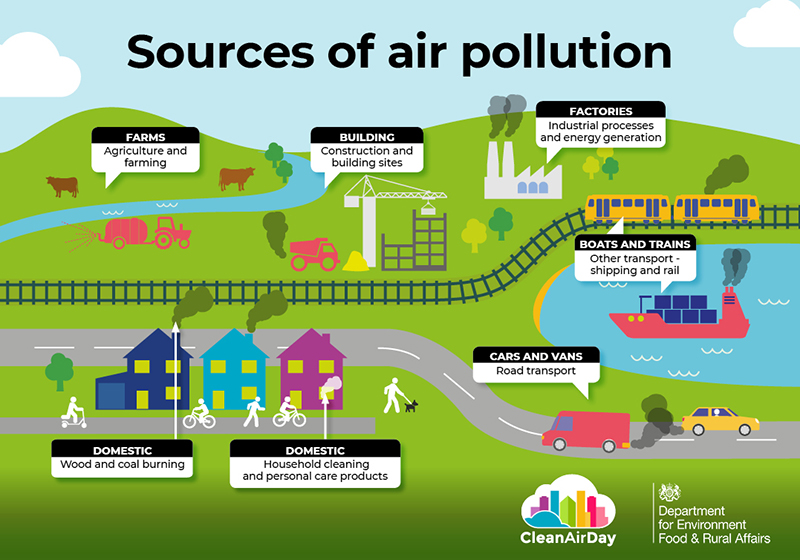 Sources Of Air Pollution Infographic 800