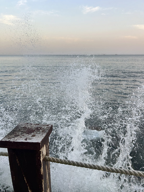 Waves on Dakar Harbour © Holly Baigent
